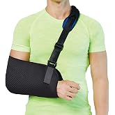 Fasola Adult Arm Sling, Immobilizer Shoulder Sling with a Foam Neck Pad, Shoulder Sling for Broken Wrist, Elbow, Arm, Disloca