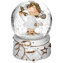 Mini boule à neige père Noël ours en peluche ensemble de 2 - 5x3.5 cm
