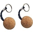 COZLYNX 2Pcs Floating Ball Keychain,35mm Floating Cork Ball Keyring Float Keychain For Kayaking Boating Fishing Kite Surfing Sailing Kayak Water Sports