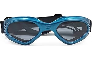 LECONPET Small Dog Sunglasses Waterproof Windproof UV Protection Pet Sunglasses Dog Decorative Sunglasses for Doggy Puppy Cat (Blue)