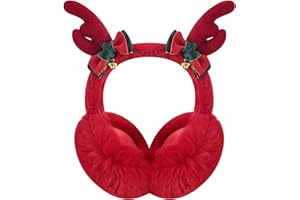 Orejeras de invierno, Xiuyer Hirschgeweih Kinder Faltbare Plüsch Warme Ohrenschützer Outdoor Herren verstellbare Ohrenschützer für den Winter Reiten Weihnachtsfeiern Ski warme Ohrenwärmer Damen Winter