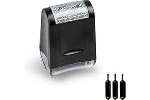 Lotnery ID Address Blocker Stamp, Confidential Roller Stamp, Identity Theft Protection Roller for Personal Data Security and Privacy Safety (Small Black + 3 Refills Ink)
