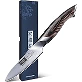 HOSHANHO 3.75 inch Paring Knife, Japanese High Carbon Stainless Steel Small Kitchen Knives, Ultra Sharp Fruit Knife with Ergo