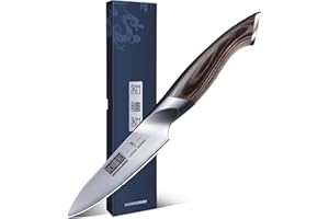 HOSHANHO Spelucchino 10 cm, Coltello per Frutta e Verdura Coltello da Cucina Coltello da Frutta Multiuso Super Affilato Acciaio inossidabile tedesco