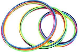 PriceKingX Hula Hoops - Multicolor Fitness Hula Hoops - Solid Plain Hula Hoops for Adults and Young Ones, Exercise Hoops for Indoor and Outdoor Use, Fun Activity Games, Small-Large