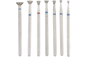 Joyzan Broca Manicura Profesional, Juego 7 Taladro Uñas Fresa Diamante Cuticulas Torno Brocas Herramientas Set Pedicura Eléctrico Para Pulidor Accesorio Pulido Eliminación Cutículas Accesorios