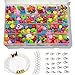 Produktbild Ewparts 24 Arten Bunte Perlen Handwerk Perlen für Kinder DIY Armband, Perlenschnur, der Satz bildet, kultiviert Farben empfindlich, Farbe verbläßt nicht baby spielzeug (Mehrfarbig)