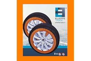 Generico Snow Line Coppia Calze da Neve per Auto OMOLOGATE Uni 16662-1 2020 SALVASPAZIO Montaggio Facile Taglia XL (Misure Pneumatici e Dettagli all'Interno della Galleria Immagini)