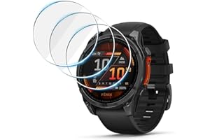 Lemxiee Schutzfolie für Garmin Fenix 8 47mm Panzerglas [3 Stück] HD 9H Härte Displayschutz Folie Displayschutzfolie Panzerfolie für Garmin Fenix 8 47mm