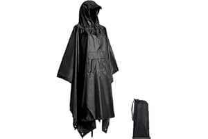 Accevo Poncho Pluie Imperméable Manteau de Pluie Femme. Impermeable Femme 3 en 1 Poncho Anti Pluie Respirant Multifonctional avec Capuche,Kway Femme Cape Pluie Cape de Randonneur Camping,Randonnée
