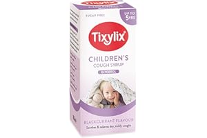 CHINOXIA Tixylix Children's Blackcurrant Dry and Tickly Cough Syrup 100ml, Sugar and colour free, Suitable for vegetarians, Suitable from 3 months to 5 years