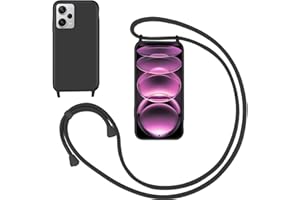 GoodcAcy Handykette Handyhülle für Xiaomi Redmi Note 12 Pro Plus,Smartphone Necklace Hülle mit Band Schutzhülle mit Kette zum umhängen Halskette Flüssig Silikon Case für Redmi Note 12 Pro Plus,Schwarz