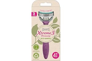 Wilkinson Sword - Xtreme 3 Beauty Eco Green X 4 - Rasoio Usa&Getta Donna Ecosostenibile E Riciclabile - 70 Gr