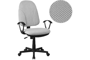 BAKAJI Poltrona Sedia Scrivania Ufficio Presidenziale in Tessuto Traspirante e Struttura in Polipropilene Rotazione 360 Gradi Direzionale Altezza Regolabile (Grigio)