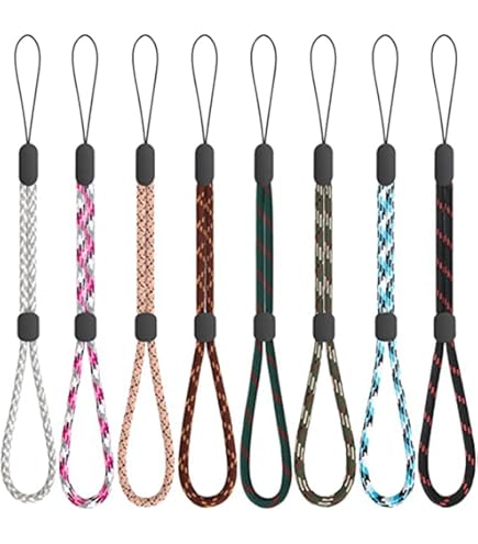 Lot De 8 Cordons De Poignet En Silicone Multicolore - Réglables, Pour Téléphone, Clés, GoPro, Badges, Etc.