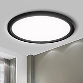 LQWELL® Lámpara de Techo LED Lámpara de Techo, IP44 Lámpara de Baño Impermeable Redonda Plana 18W 6000K 1980LM Delgada para S