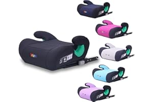 YALION Kindersitzerhöhung ISOFIX Sitzerhöhung Auto Kinder- Kinderautositz i-Size Autositzerhöhung für Kinder von 125-150CM(ca. 6-10 Jahre), 3-Punkt-Gurt, ECE R129 (Black)
