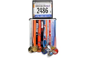 Schildeng Médaille - Support Médaille Support Médailles en Acier Inoxydable avec Support Course