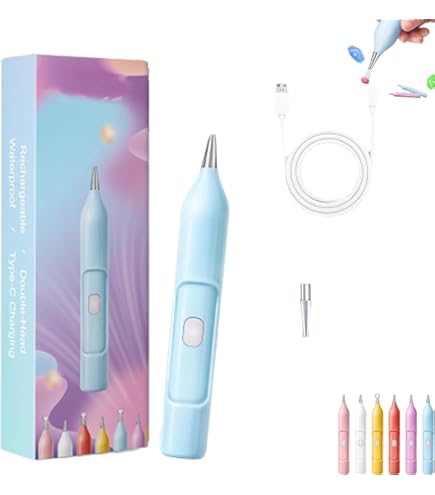 Elektrischer Diamond Painting Stift Mit Akku - Kabelloser Strassstein Stift Mit 3 Saugspitzen & USB-C