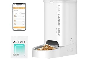 PETKIT automatisk kattmatare, 2. WiFi 3L torr kattmatsdispenser, APP-kontroll, med skål i rostfritt stål, upp till 10 måltider per dag, dubbel strömförsörjning