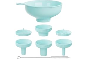 Breiter Mund Küchen Trichter, BALIWELL Lebensmittelqualität Kunststoff-Kochkonservierungstrichter mit 4 Größen Ausläufen(1,1cm-5cm）