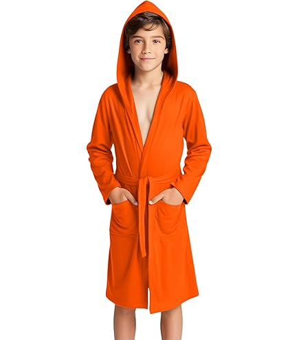 Accappatoio Bambino Dolphin Microfibra Con Cappuccio - Morbido, Salvaspazio, Colorato (Giallo, 14/16 Anni) - Foto 6