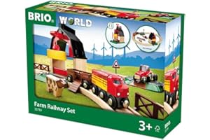 Brio World - Set Ferrovia Della Fattoria | Pista In Legno Per Bambini | Treno Brio Bambini 3 Anni O Più | Idee Regalo | Regalo 3 Anni