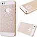 Price comparison product image GrandEver Hard PC Case for Apple iPhone SE iPhone 5S iPhone 5 Rigid Glitter Back Cover Solid Color Bling Shiny Sparkle Design High Quality Plastic Shell Shockproof Tough Case Cover Flexible Cell Phone Hull for Apple iPhone SE/5S/5 --- Gold