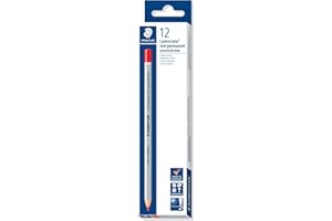 Staedtler Lumocolor 108-2. Lápices de madera de color rojo. Caja con 12 unidades.