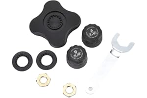 Baverta Reifendrucküberwachung - Reifendrucksensor 2 Stück Motorrad Bluetooth TPMS Reifendrucküberwachung Externer Innensensor IP67