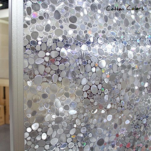 CottonColors statische 3D Fensterfolie, ohne Klebstoffe Sichtschutzfolie, Dekofolie, keine Phthalate, umweltfreundlich, 3 x 6,5 ft. (90 x 200 cm) - 6