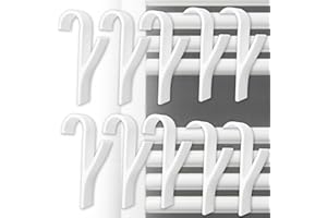 FlyWave Ganci Termoarredo Bagno 10 Pezzi, Ganci Scaldasalviette Bagno in Plastica Dura Bianca, Impermeabili e Robusti Gancio Termoarredo Bagno, Appendino per Termoarredo per Bagno Cucina