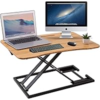 ZHU CHUANG Stand Up Desk Stehtisch Konverter Gas Feder Sit Stand Desk Workstation Sitzen zu Stand Desk Riser 100% Solid…