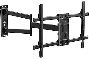 FORGING MOUNT Supporto TV Parete con Braccio Extra Lungo 820mm per Schermi piatti/curvi da 32-75 Pollici fino a 50KG, Staffa TV Girevole Inclinabile Orientabile, Max VESA 600x400mm