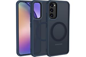 KETTETECH Magnetyczne etui do Samsung Galaxy S20 FE kompatybilne z MagSafe, odporne na wstrząsy półprzezroczyste matowe tylne cienkie odporne na zarysowania wojskowe trwałe etui ochronne, ciemnoniebieski