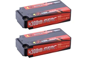 SUNPADOW 7,4 V 2S Batería de Lipo 4300 mAh 70 C Carcasa rígida para vehículos RC Coche Truck Truggy Boat Tank Buggy Racing Hobby (2 unidades)
