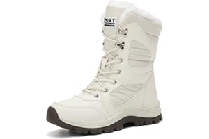 GemChve Bottes Femme Hiver Imperméable Bottines de Neige Chaud et Résistant à l'eau Chaussures de Randonnée Femme Snow Boots 36-42EU