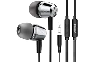 Blukar Earphones, In-Ear Headphones Earphones High Sensitivity Microphone – Noise Isolating, High Definition, Pure Sound for iPhone, iPad, Smartphone, MP3 Players etc.