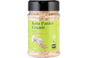 SCT SAVOURY CRUNCHY TREATS & SWEET CANDY TREATS Keto Panko Rind Crumb 150g Pot - Available in Multiple Flavours - Keto, Gluten & Allergen Free, Low Carb, High Protein - Handmade in Britain with Family Recipe (Garlic)