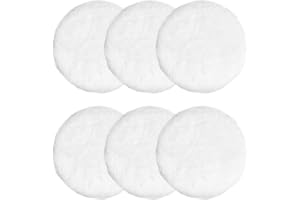KUHAWL 6 Stück Lammwolle Polierscheiben, 125mm Wolle Polierpads Auto Polierscheibe, Wolle Polierpads Polierscheiben Wollhaube Polierpad Wollpuffer Polierhauben für Auto poliermaschine