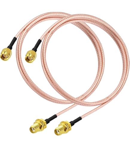 Oiyagai RG316 Koaxialkabel SMA-Buchse Auf BNC-Stecker – 30 Cm, 2 Stück, 50 Ohm, Für WLAN-Antennen & Router