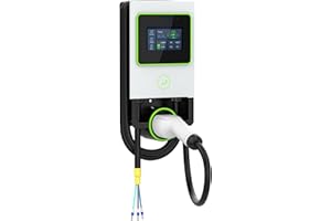 32A EV Charger Charging Station - BELEY 7KW 220V Level 2 4.3" HD LCD Display Electric Vehicle Charger 5 Charging Modes 6 Languages 8m Cable Length IP66 Waterproof IEC 61851