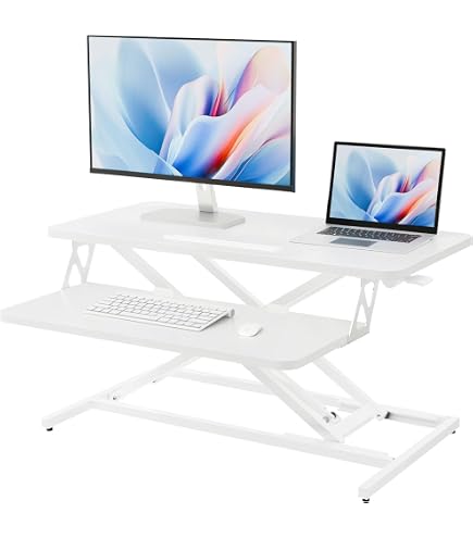 Convertisseur de bureau debout 65,3 cm de hauteur réglable avec ressort Convertisseur de bureau debout 65,3 cm de hauteur réglable avec ressort