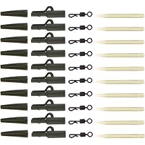 20 Tubes Anti-enchevêtrement Avec émerillons - Accessoires Pêche Feeder (22 Cm)