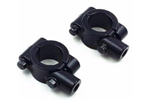 BHYSHOP Motorcycle 7/8" 22mm Handlebar M8 8mm Mirror Clamps Mount Adapter Relocator for Dual Sport Dirt Bike ATV Off-Road Quad Custom Bike (Black)