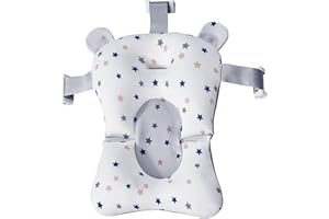 OHMILL Baby Bath Tub Anti-Slip Infant Bath Cushion Lounger Insert for Infant Bath Newborn Shower Mesh Baby Bath Tub for Baby Toddler Baby Shower Bathtub Sit Up Infant Bathtub Mat Baby Bath Support Lounger