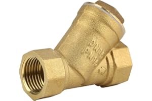 FTVOGUE Brass Strainer Filter 1/2" BSPP Female Thread Y Shaped Valve Connector for Water Oil Separation DN15 Connection Filter