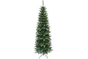 MAURY'S IL NUMERO UNO DEL RISPARMIO Maury's Albero di Natale Artificiale Extra Slim Sintetico Verde 180 cm con 479 Rami Folto Effetto Realistico Decorazione Natalizia Rami a Gancio