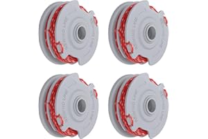 FREEASY Strimmer Wire, 4 PCS Strimmer Spool Line Compatible with Flymo FLY021/513937190 Grass Cutter Trimmer Wire, 1.5mm Double Line Autofeed Spools Replacement for Contour XT, Mini/Multi Trim Grass Trimmer