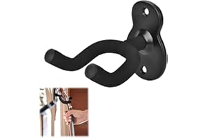 LEFSDVF Ukulele Wall Mount, Guitar Hanger Wall Hook Bracket Holder Stand Black Display with Screws, Fits All Size Guitars, Bass, Mandolin, Banjo, Ukulele